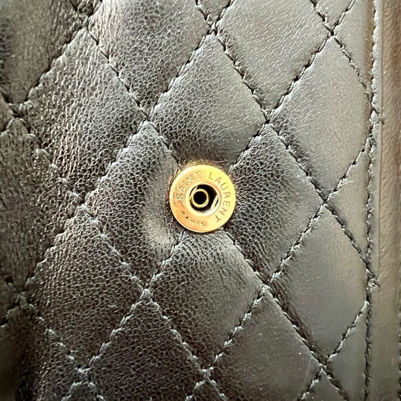 YSL Small Gaby Quilted Leather Envelope Wallet - Picture 6 of 12
